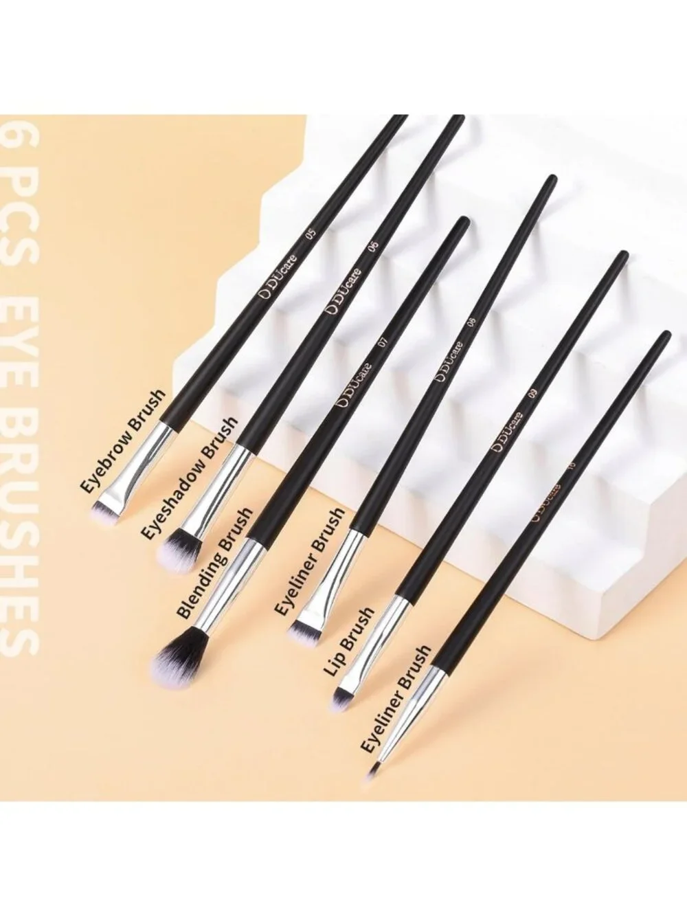 10-Piece Travel Makeup Brush Set with Bag | Premium Synthetic Kabuki & Blending